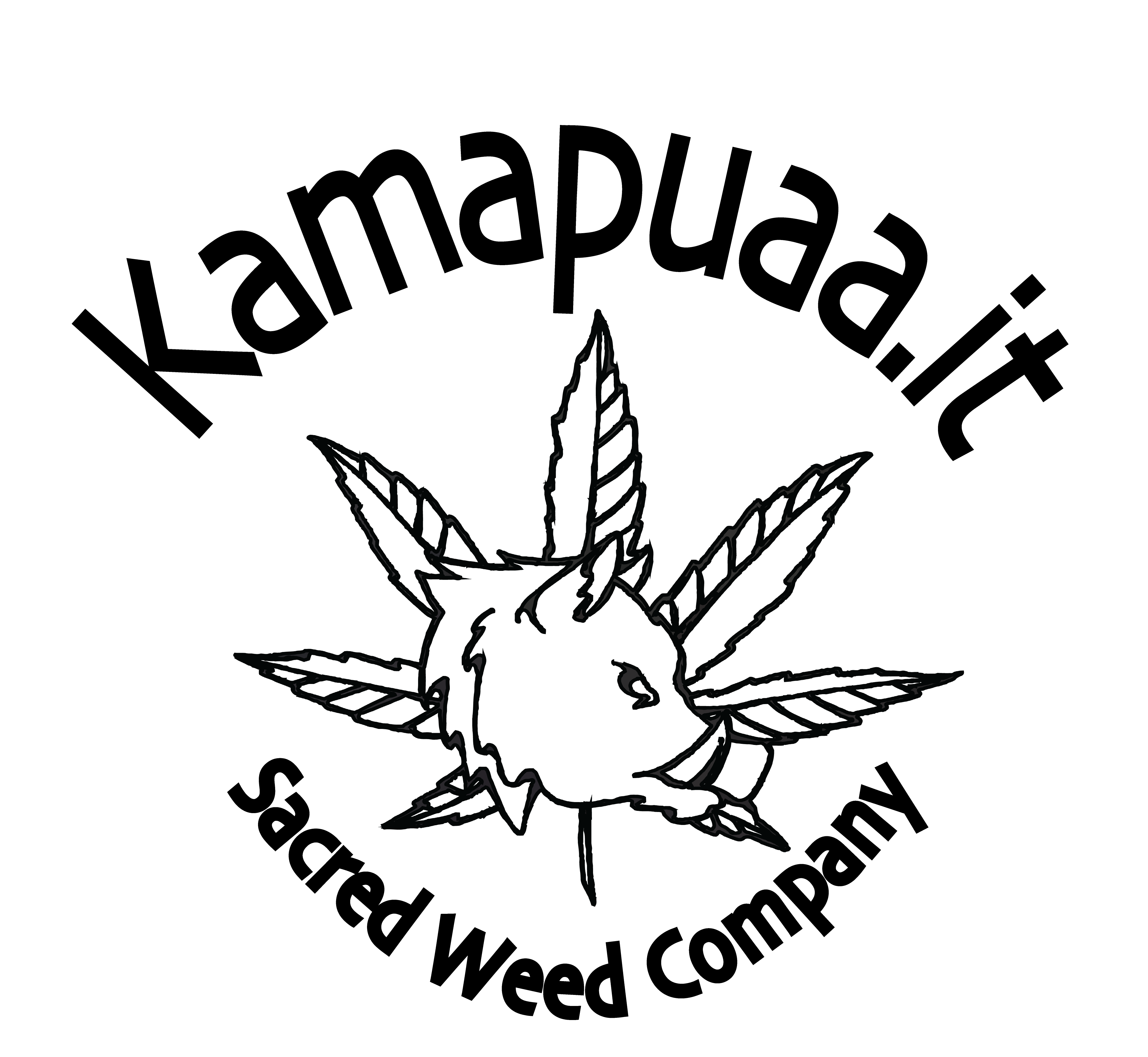 Kamapuaa Sacred Weed logo - Kamapua'a Marijuana Light Shop
